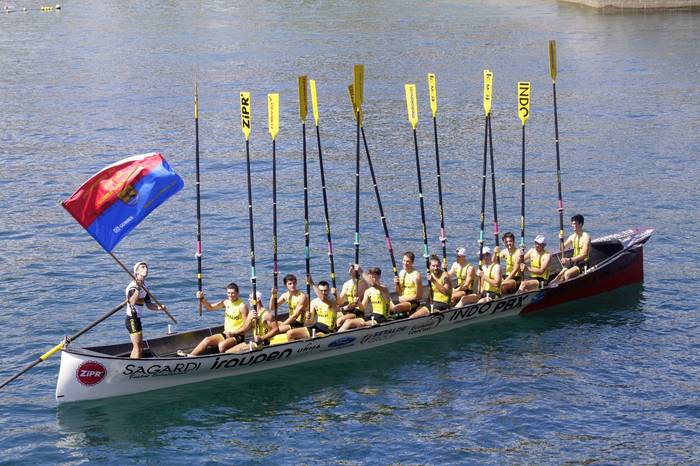 Orioko gizonek zazpigarren bandera eskuratu dute Hondarribian