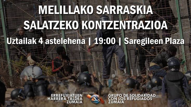 Melillako sarraskia salatzeko elkarretaratzea