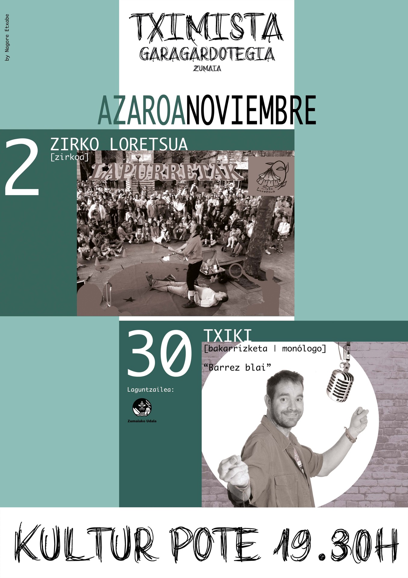 Kultur poteak bi emanaldi izango ditu azaroan