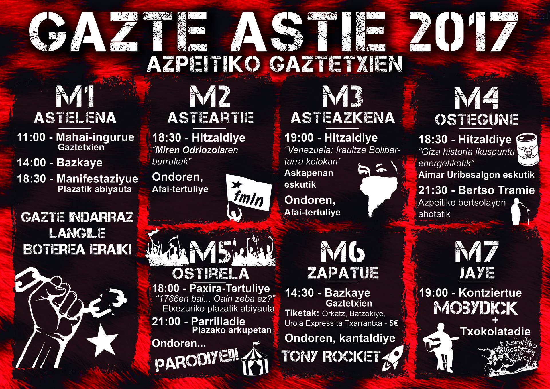 Egitarau oparoarekin dator 2017ko Gazte Astea