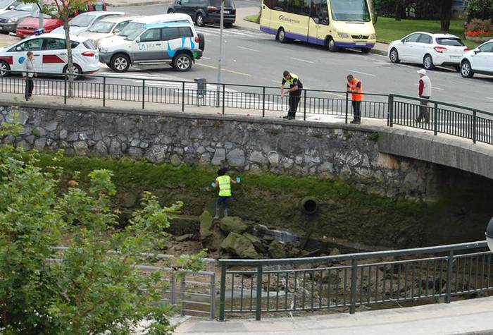 Isurketa bat izan da gaur goizean Narruondo ibaian