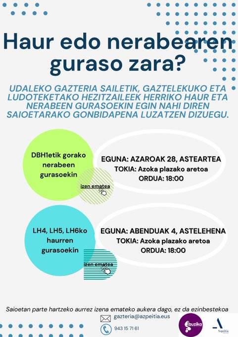 Hitzaldia: Ludoteketako hezitzaileak eta gurasoak