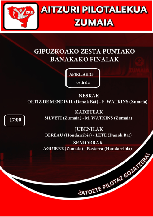 Aste honetako pilota partidak