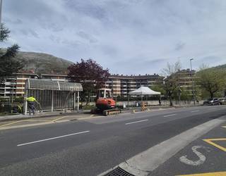 Sanjuandegiko autobus geltokietako markesinak aldatzeko lanak hasi dituzte
