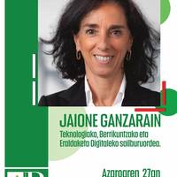 Hitzaldia: Jaione Ganzarain sailburuordea