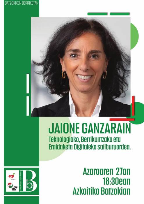 Hitzaldia: Jaione Ganzarain sailburuordea