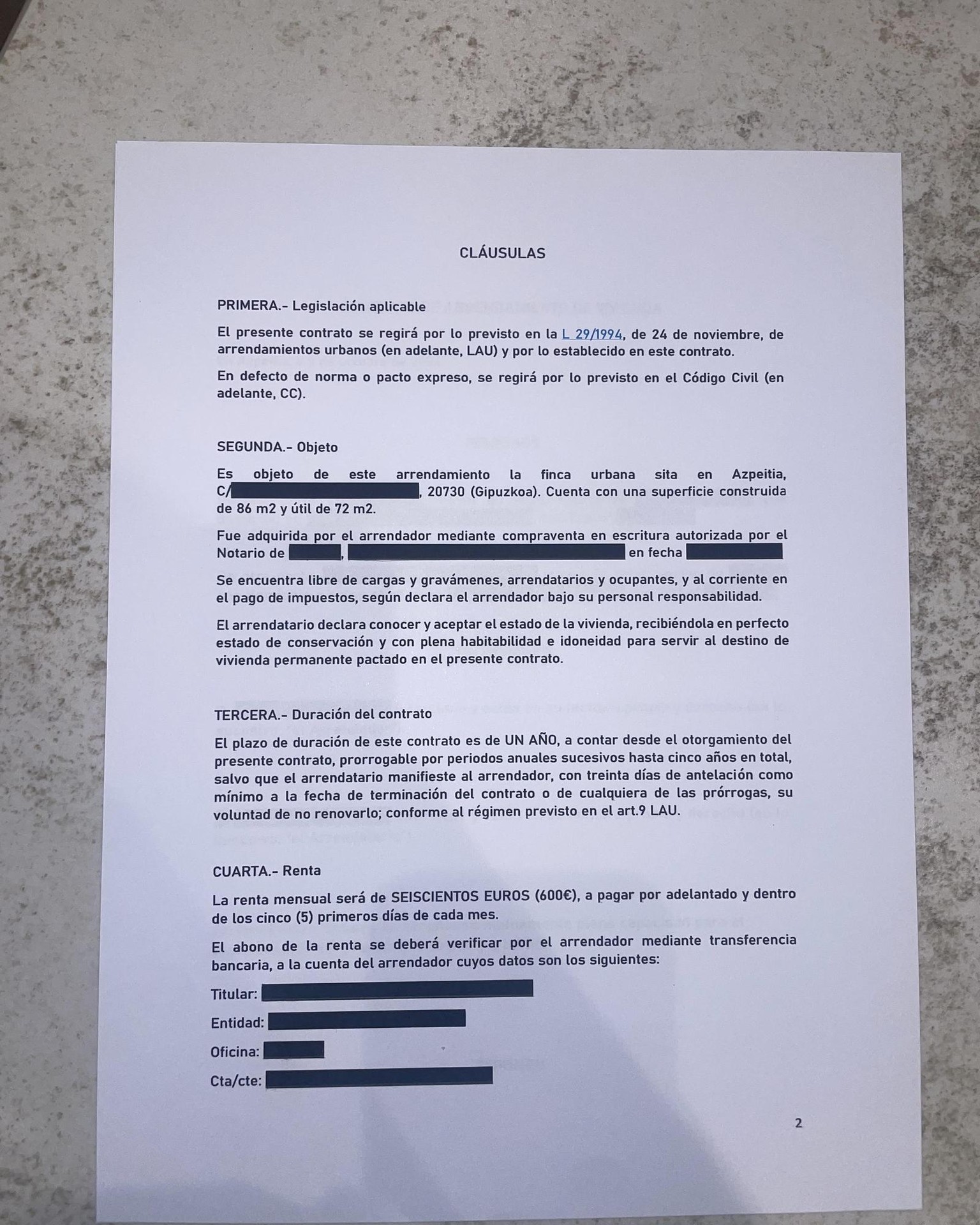 "Laguntza jasotzen nuenez, alokairua 150 euro gehiago"
