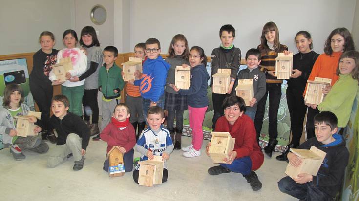 Txorientzako habiak egin dituzte Algorrin