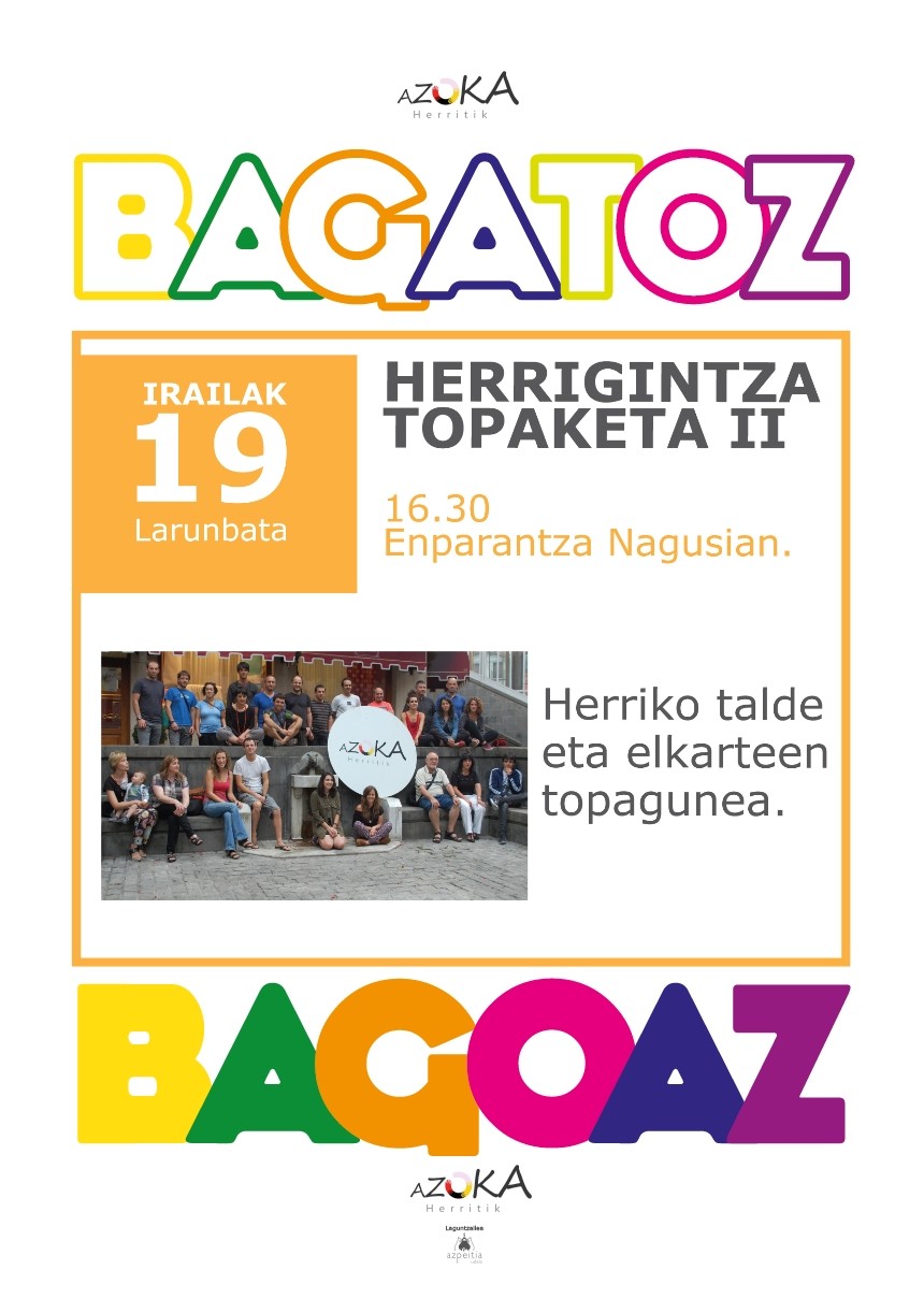II. Herrigintza Topaketa, larunbat arratsalderako