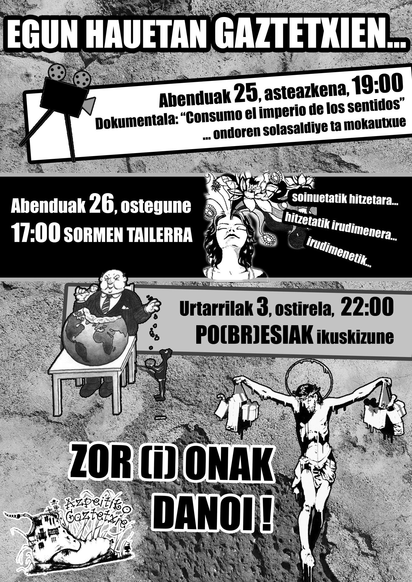 Hainbat ekimen izango da Gaztetxean, datozen egunetan