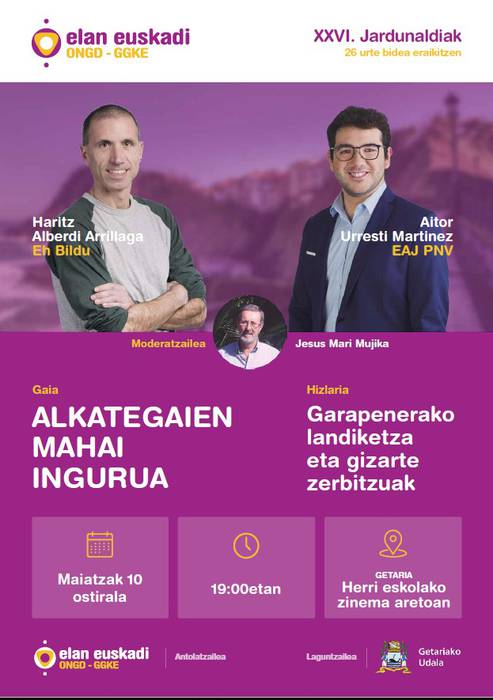 Getariako alkategaiekin mahai ingurua egingo da bihar Iturzaetan