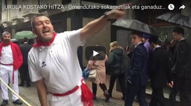 BIDEOA: Omendutako sokamutilak eta ganaduzaleak sokan, Azpeitiko Erdikalean