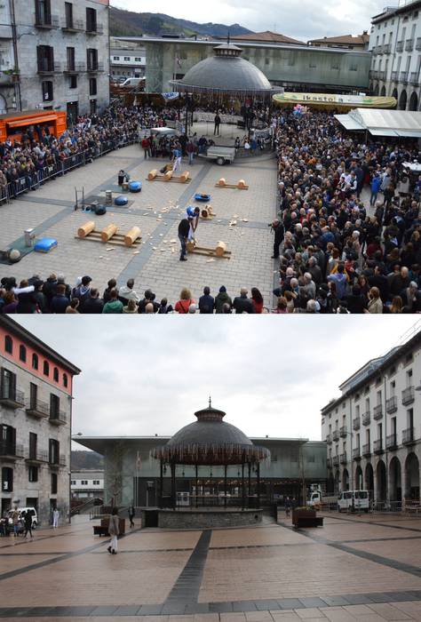 Santo Tomas egunez, plaza hutsik eta triste