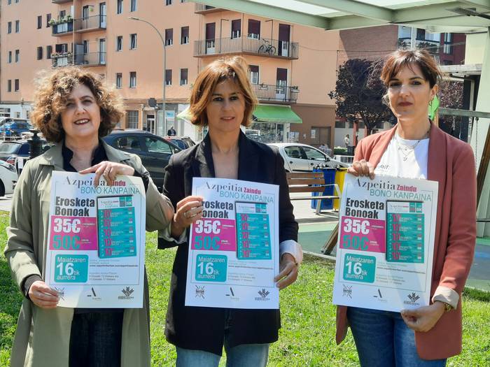 Martxan da tokiko ekonomia sustatzeko Azpeitia Zaindu bonu kanpainaren edizio berria