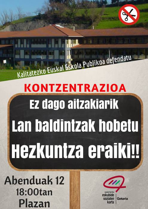 Langileekin elkartasunez, elkarretaratzea deitu du Getariako Eskubide Sozialen Kartak