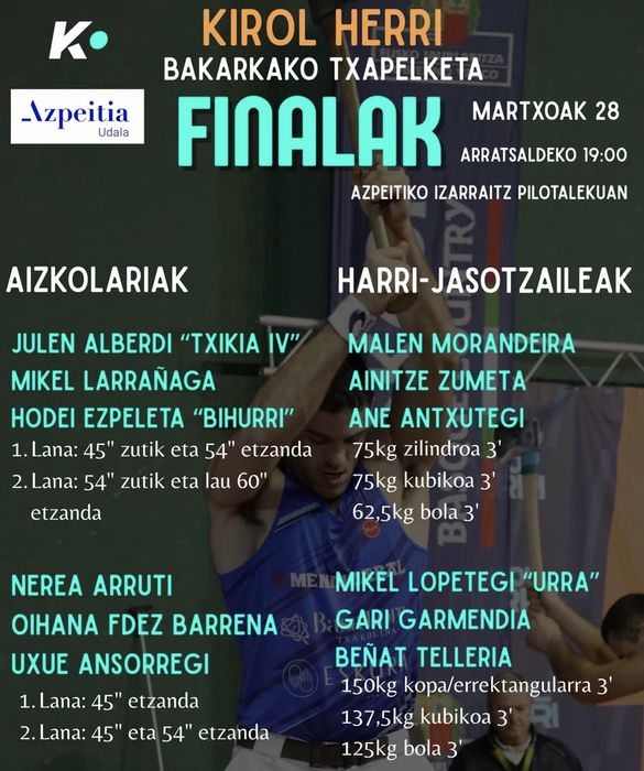 Kirol Herri Banakako Txapelketaren finalak