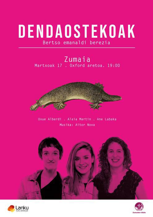 'Dendaostekoak' bertso saio literarioa egingo dute gaur arratsaldean Zumaian