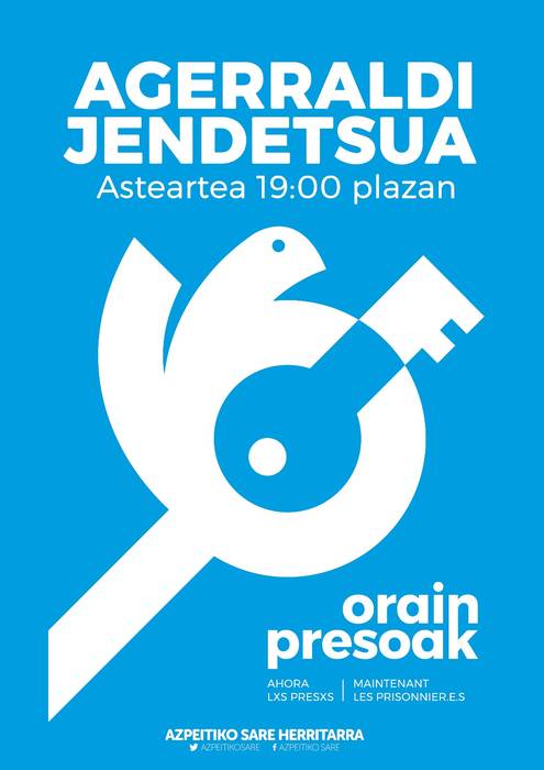Orain Presoak dinamika aurkeztuko dute bihar Azpeitian
