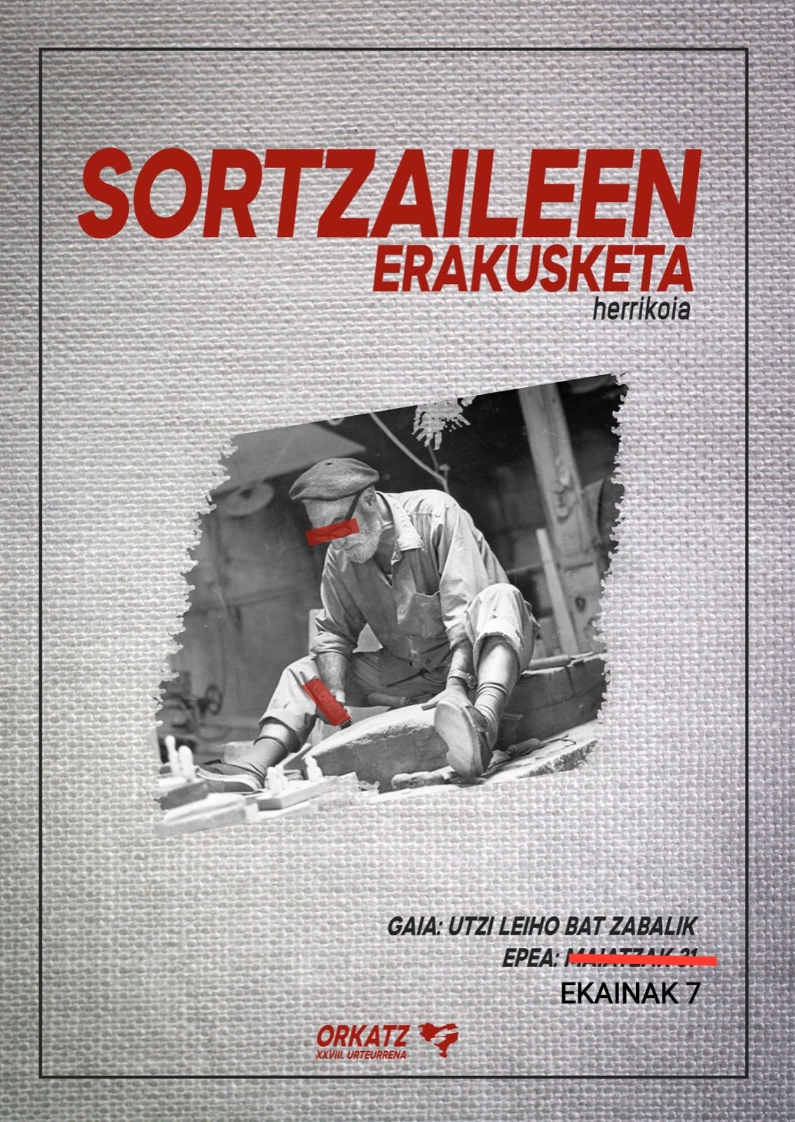 Sortzaileen erakusketarako lanak aurkezteko epea luzatu egin du Orkatzek