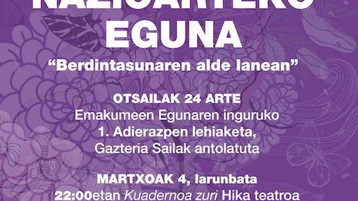 Emakumeen Nazioarteko Egunaren harira, hainbat jarduera antolatu dituzte Azkoitian