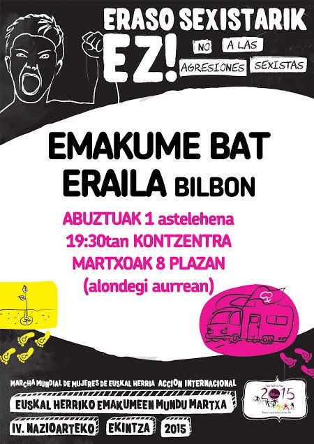 Biolentzia matxistaren kontrako bilkura egingo da gaur