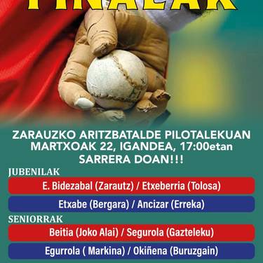 Txapelketa: Zarauzko II. Esku Pilota Txapelketako finalak