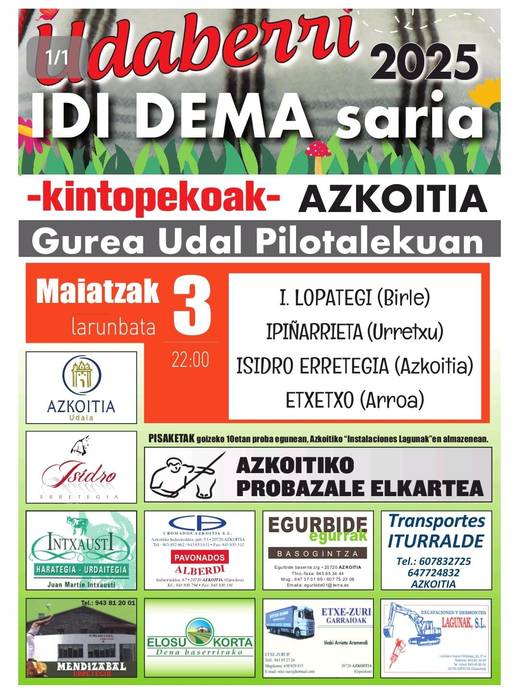 Idi probak: udaberriko idi dema sariketa