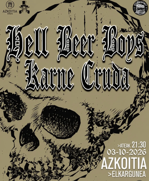 Kontzertuak: Hell Beer Boys eta Karne Cruda