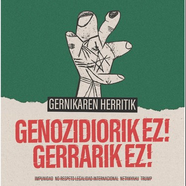 Elkarretaratzea: 'Genozidiorik ez! Gerrarik ez!'
