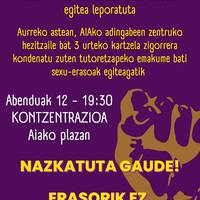 Elkarretaratzea: 'Nazkatuta gaude! Erasorik ez, erantzunik gabe!'