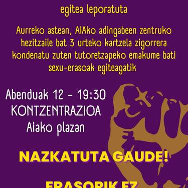 Elkarretaratzea: 'Nazkatuta gaude! Erasorik ez, erantzunik gabe!'