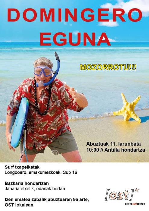 Domingero Eguna antolatu du Orioko Surf Taldeak, larunbaterako