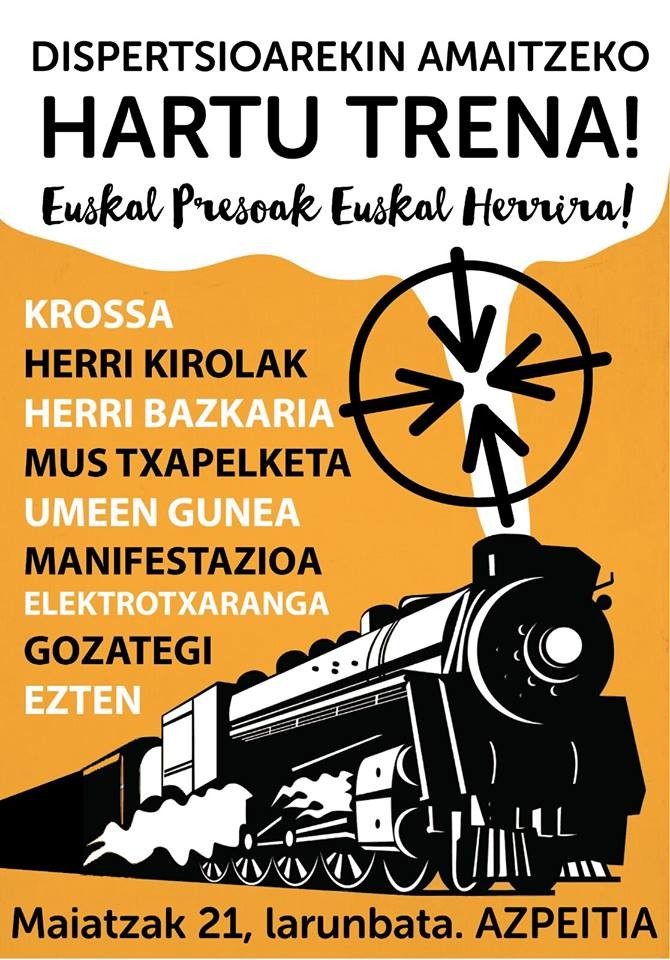 \"Dispertsioarekin amaitzeko, hartu trena\" lelopean, egun borobila maiatzaren 21erako