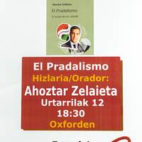 Ahoztar Zelaietaren 'El praladismo' liburuaren aurkezpena