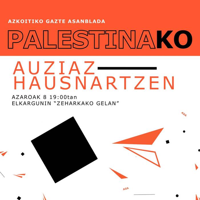 Hitzaldia: 'Palestinako auziaz hausnartzen'