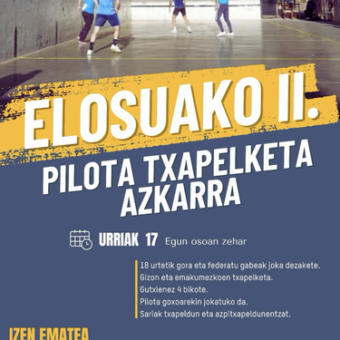 Txapelketa: Elosuko II. Pilota Txapelketa