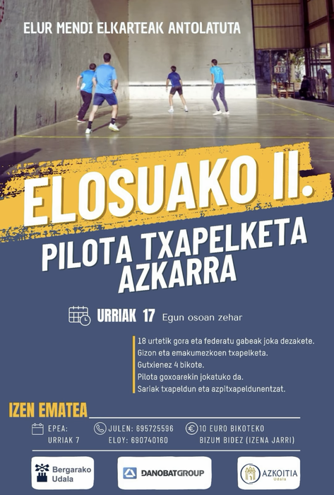 Txapelketa: Elosuko II. Pilota Txapelketa
