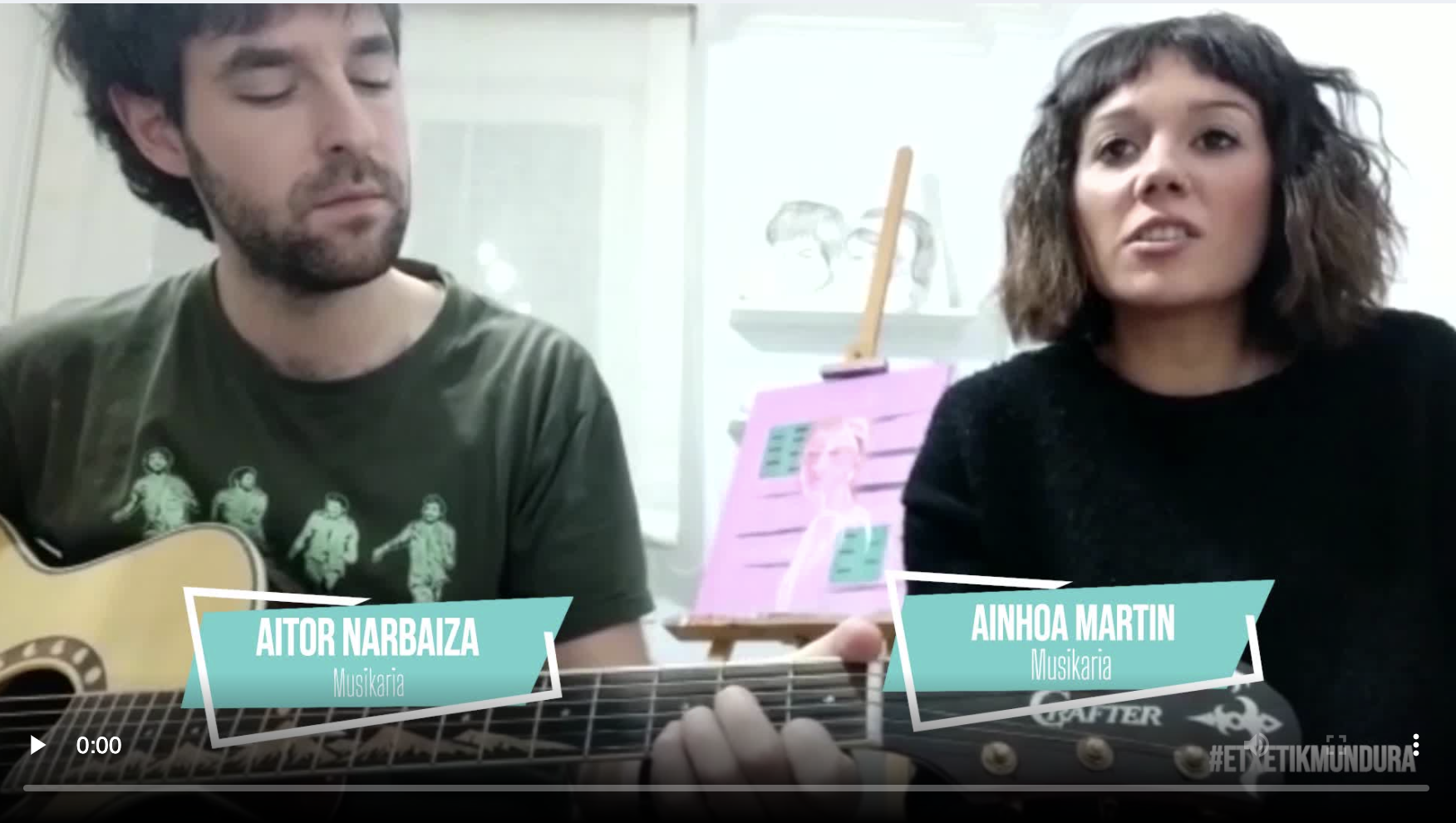 Ainhoa Martinen eta Aitor Narbaizaren musika, gaur #EtxetikMundura egitasmoan