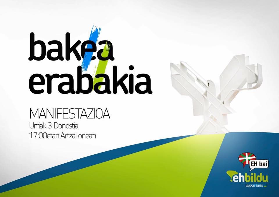 "BAKEA, ERABAKIA" lelopean, manifestazioa urriaren