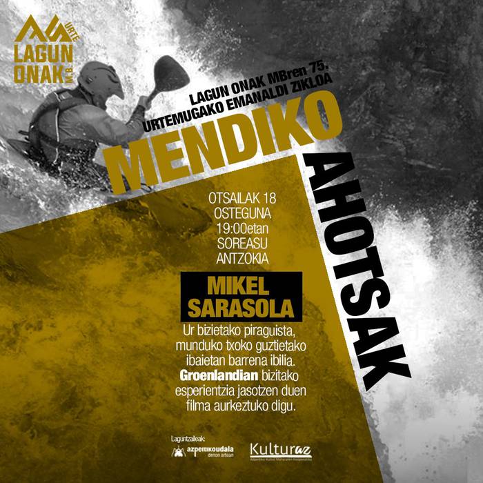 Hitzaldia eta proiekzioa: Mikel Sarasola