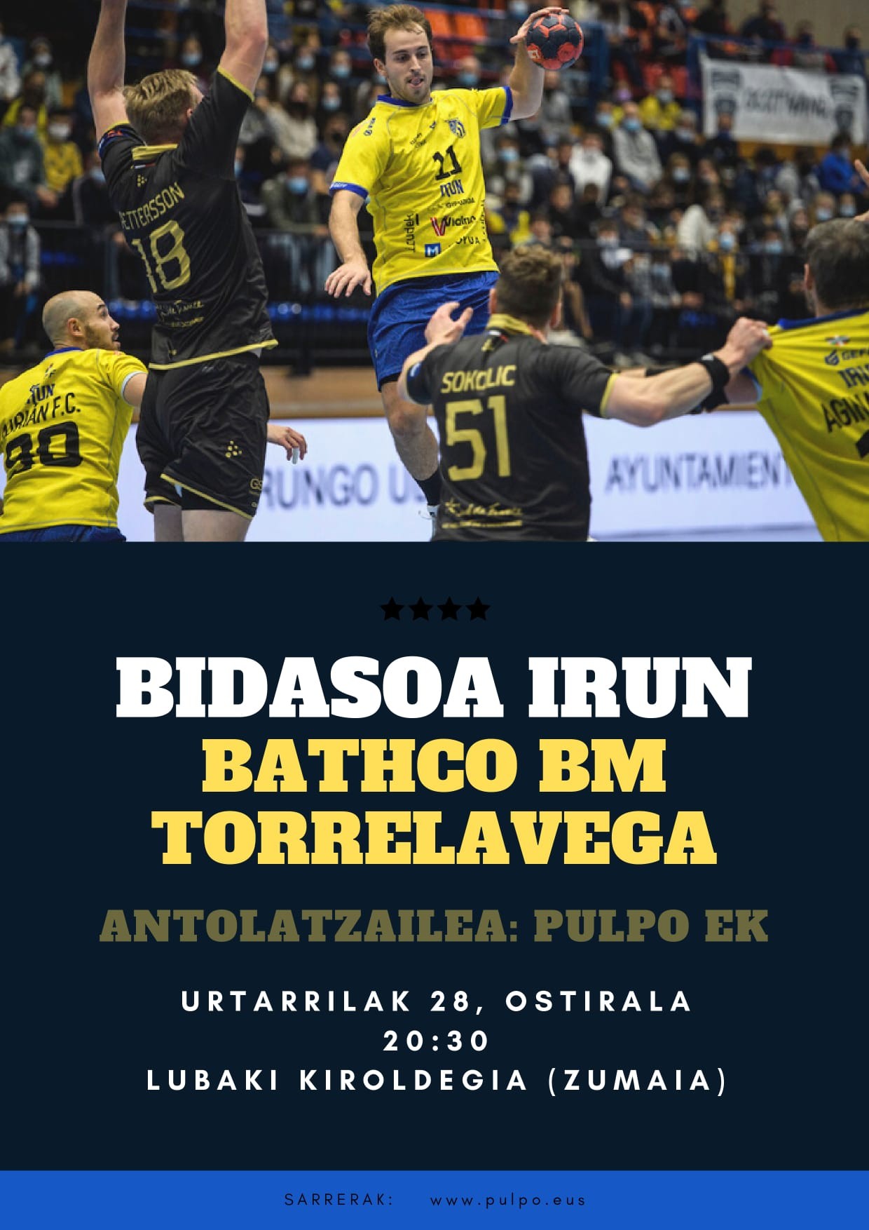 Sarreren aurresalmenta aktibatu da Bidasoa-Torrelavega partidarako