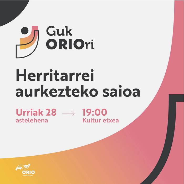 Aurkezpena: Guk Oriori proiektua herritarrei aurkezteko saioa