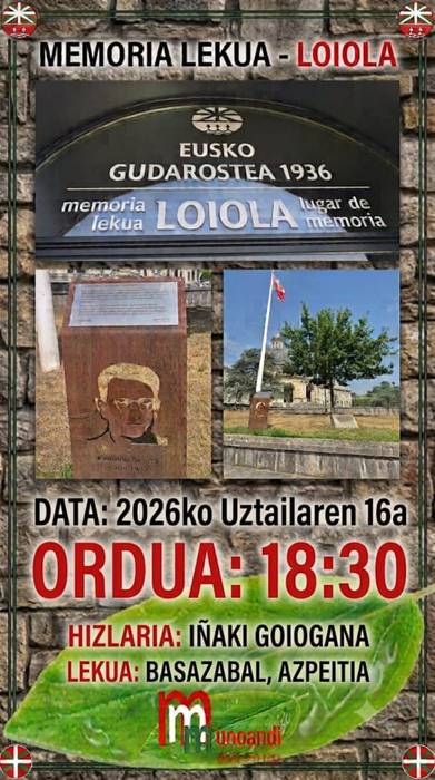 Hitzaldia: 'Eusko Gudarostea'
