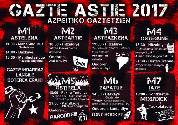 Azpeitiko Gazte Astearen barruan, manifestazioa deitu dute gaur arratsalderako