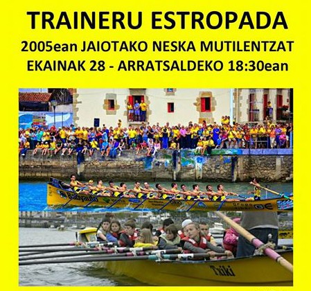 2005ean jaiotako gaztetxoen traineru estropada jokatuko da ekainaren 28an