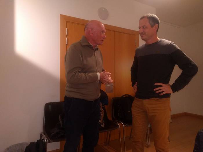 Juan Jose Ibarretxek eta Josu Waliñok hitzaldia eman zuten, atzo, Eltziegon