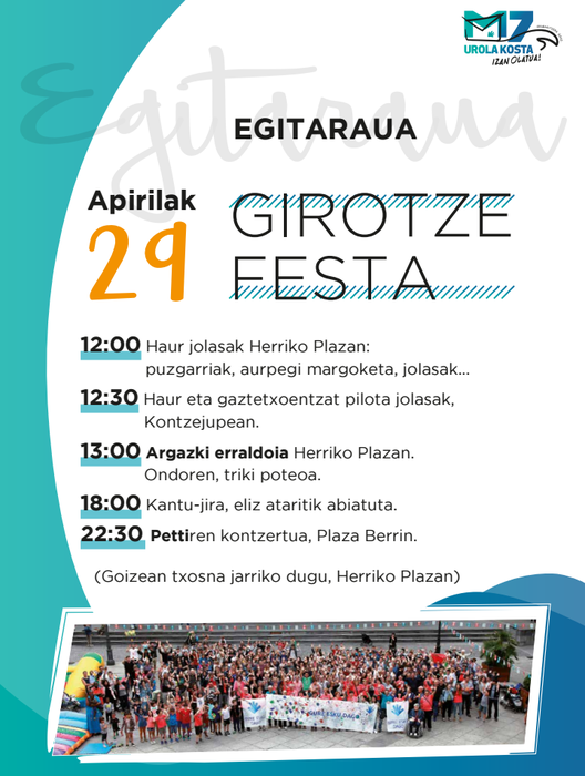 Maiatzaren 7ko herri galdeketara begira, Girotze Festa egingo dute zapatuan Azkoitian