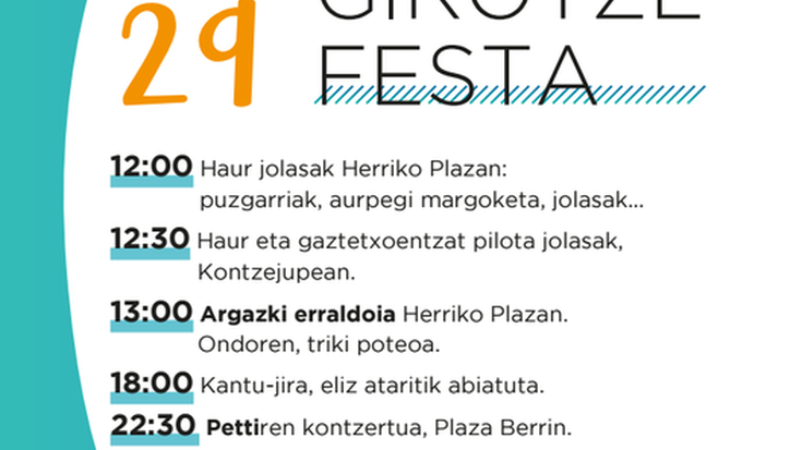 Maiatzaren 7ko herri galdeketara begira, Girotze Festa egingo dute zapatuan Azkoitian