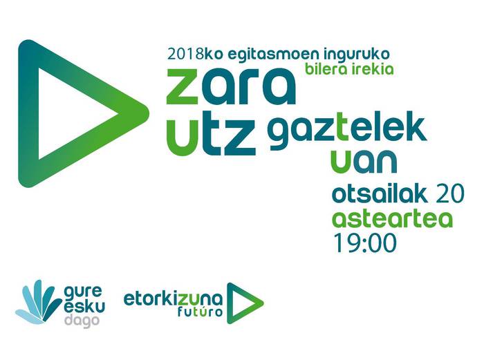 Gaur arratsaldean bilera irekia egingo du Gure Esku Dagok 