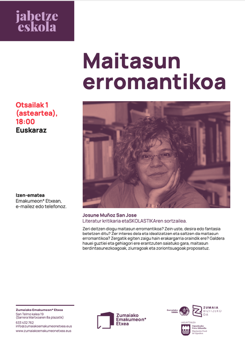 'Maitasun erromantikoa' hitzaldia